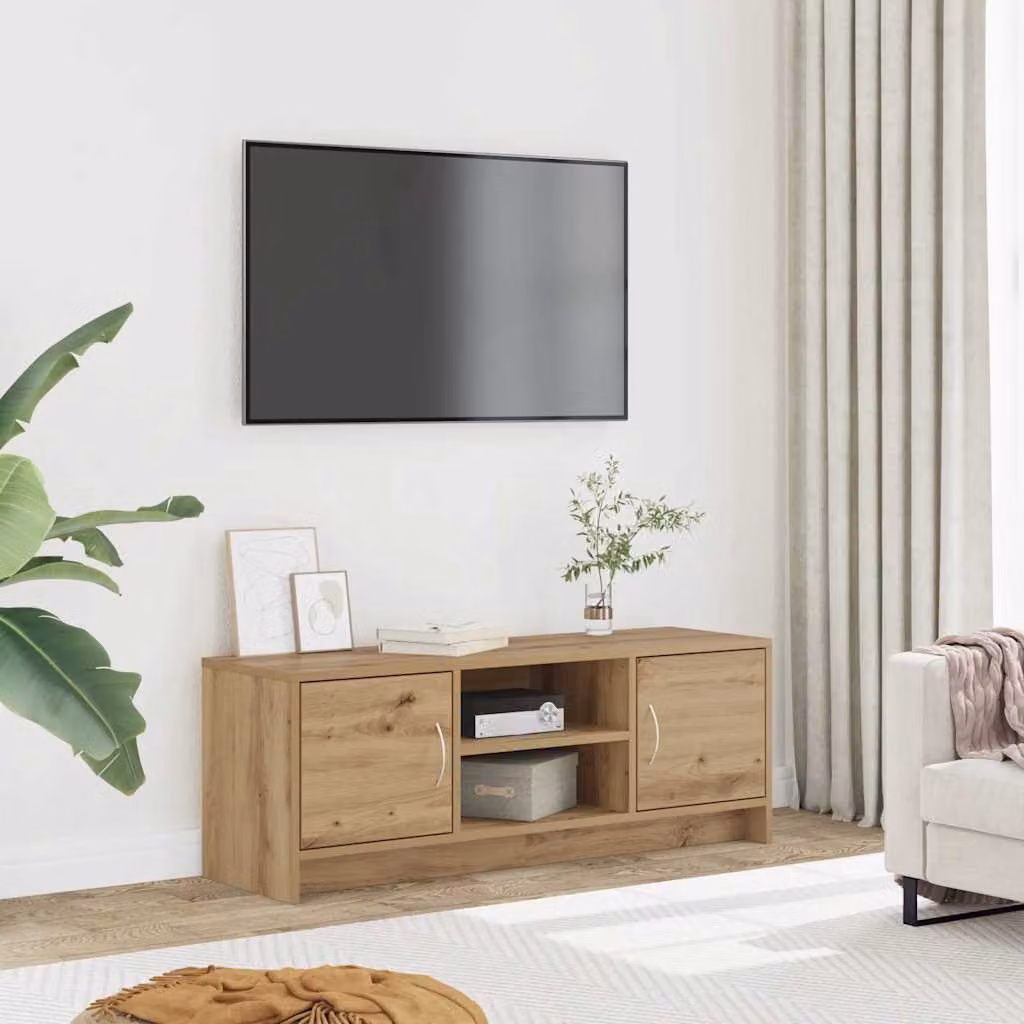 Mobile Porta TV vidaXL Rovere Artigianale Marrone L: 102 cm, P: 30 cm, H: 37,5 cm