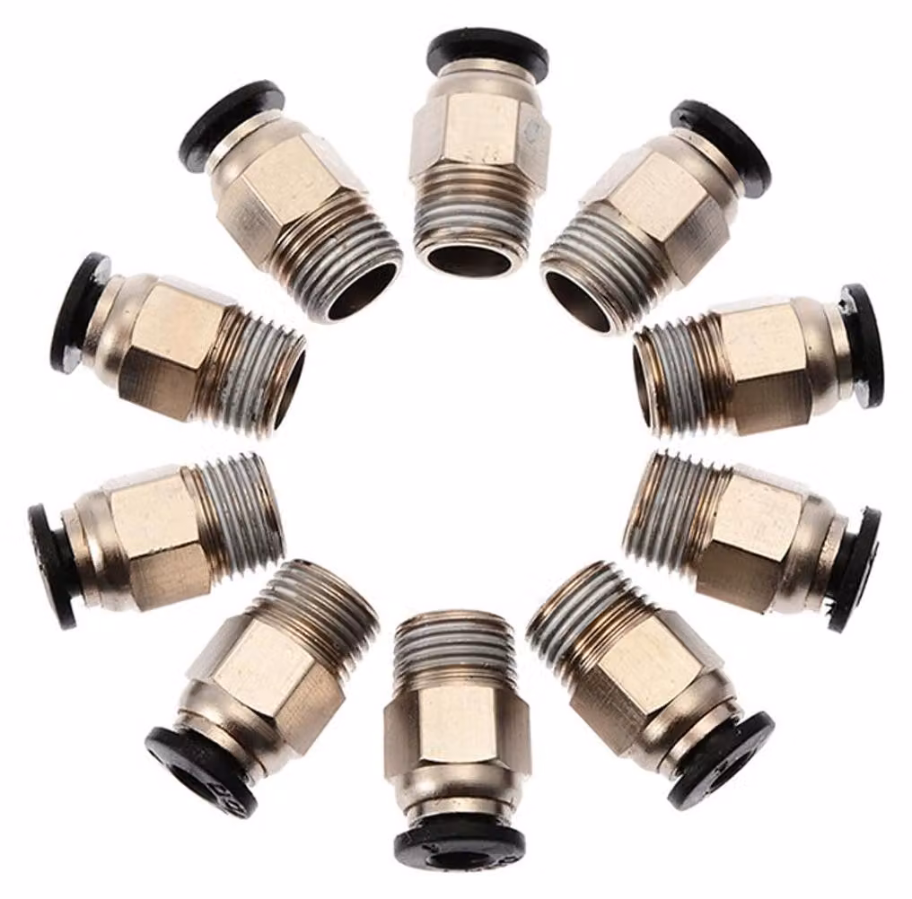 Raccordo rapido pneumatico e tubo di ingresso dritto da 4 x 2 mm per stampanti 3D (10 pezzi)
