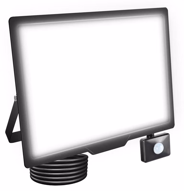 Faretto a LED da 200W, 20000 lumen, con sensore di movimento, grado di protezione IP66
