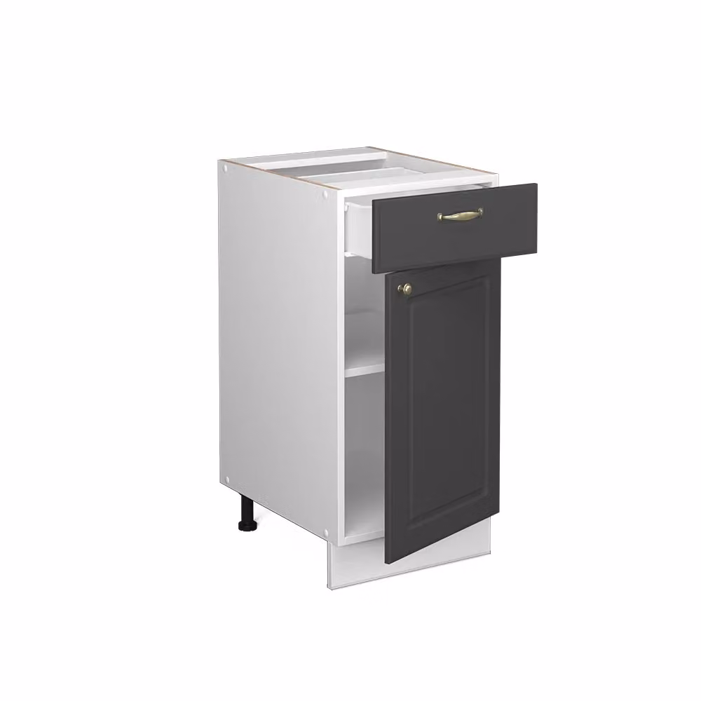 Mobiletto bagno Vicco Fame-Line Antracite e Oro con ante soft-close e ripiani interni L/P/H: 40 x 22,1 x 82 cm – 2