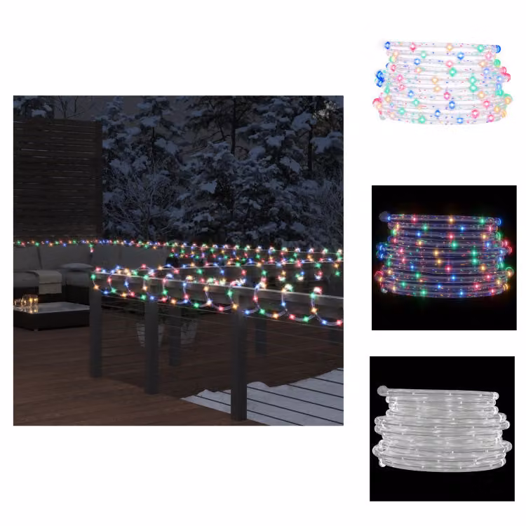 vidaXL Corda luminosa 120 LED multicolore 5 m PVC - Illuminazione natalizia
