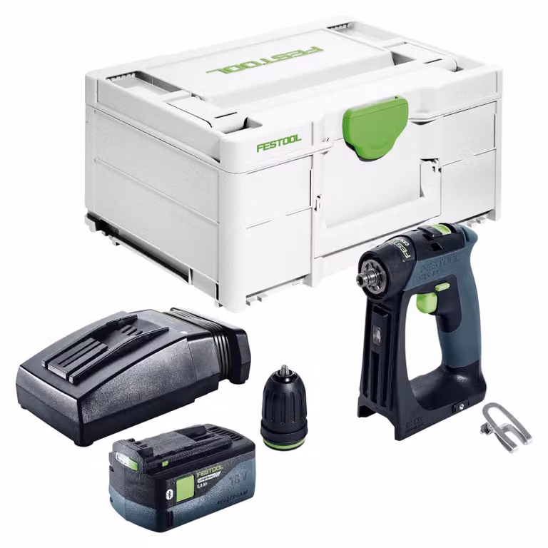 Trapano avvitatore a batteria Festool CXS 18 18 V 40 Nm brushless + 1x batteria 5,0 Ah + caricabatterie + systainer