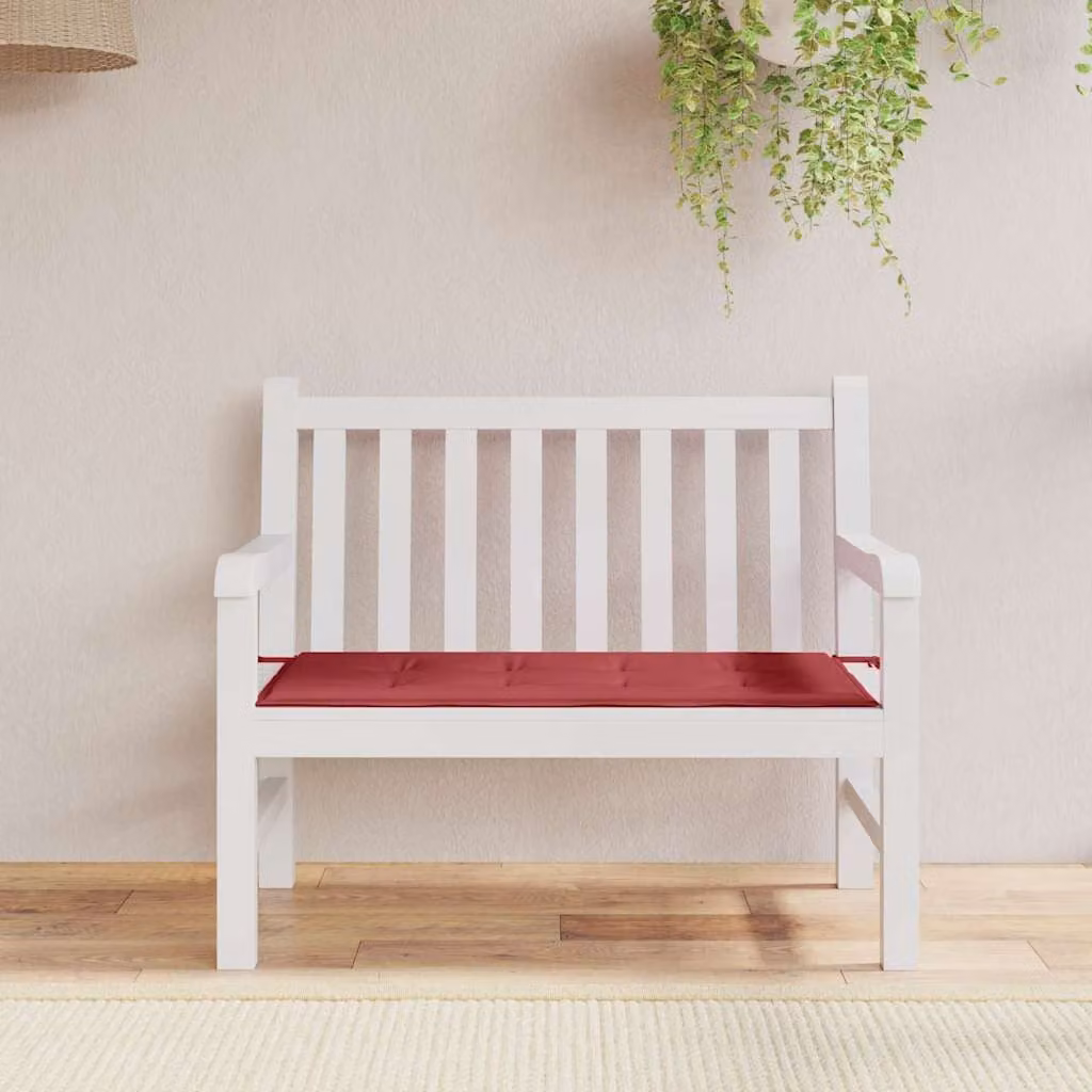 vidaXL Cuscino per Panca Rosso, L 120 x P 50 x H 3 cm, in Tessuto Oxford Idrorepellente e Traspirante