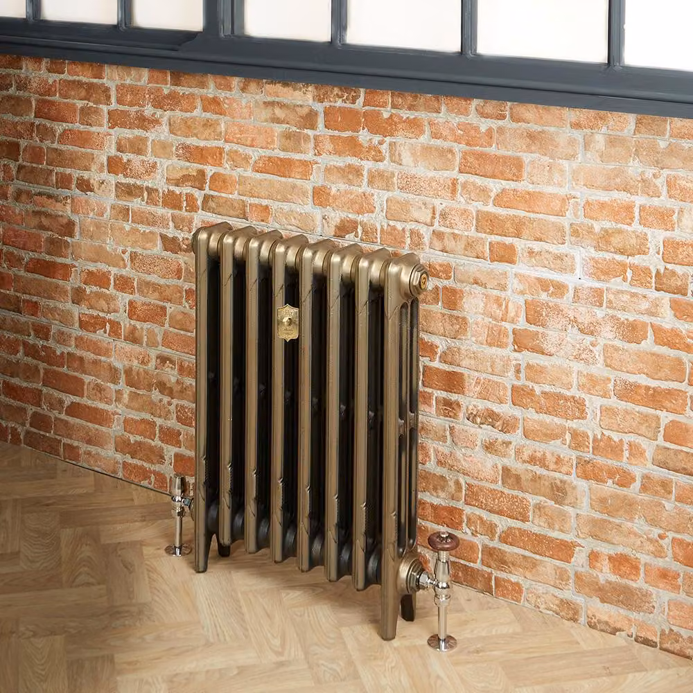 Radiatore Tradizionale in Ghisa - 3 Colonne - Finitura Ottone Naturale - 560 x 263 x 101mm - Mercury