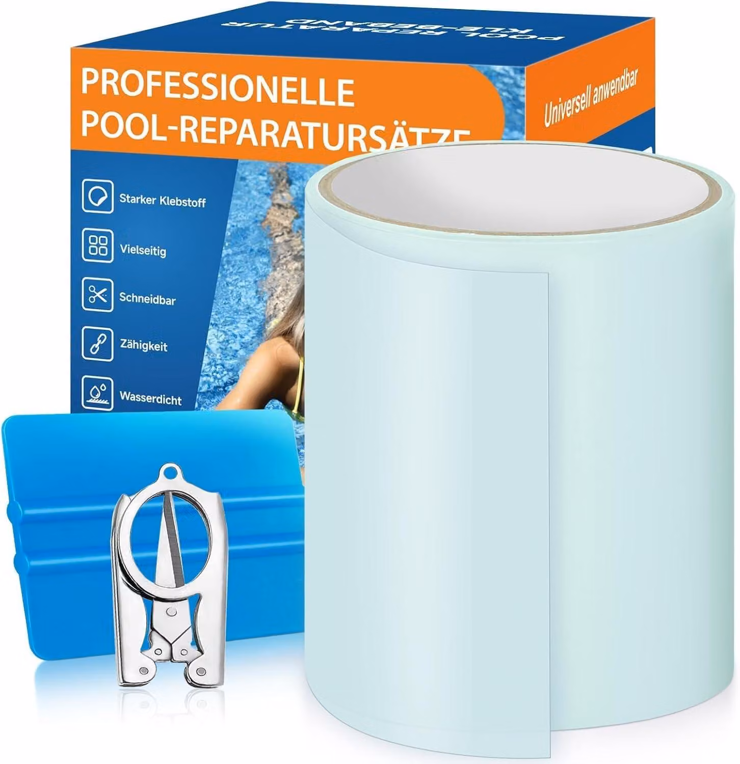 Kit di riparazione per piscine, ideale per interventi semplici