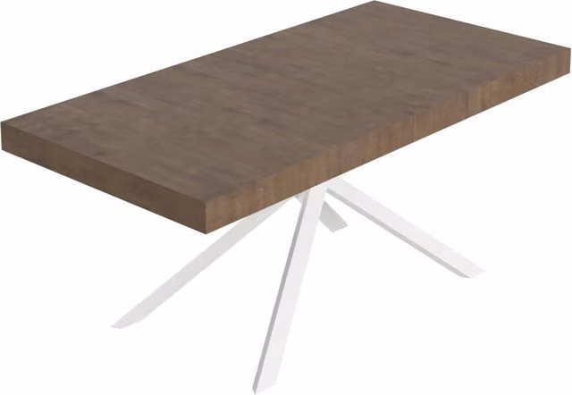 Tavolo allungabile Niket Itamoby rettangolare noce e bianco L/P/H: 180-440 x 90 x 74 cm – 1