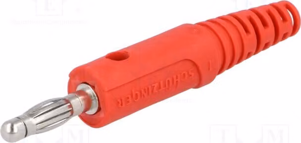 1 connettore rosso, 70 VDC, 33 VAC, con terminali a banana da 4 mm, 32 A. Diametro massimo del conduttore: 4 mm. FK 8 L NI / RT B