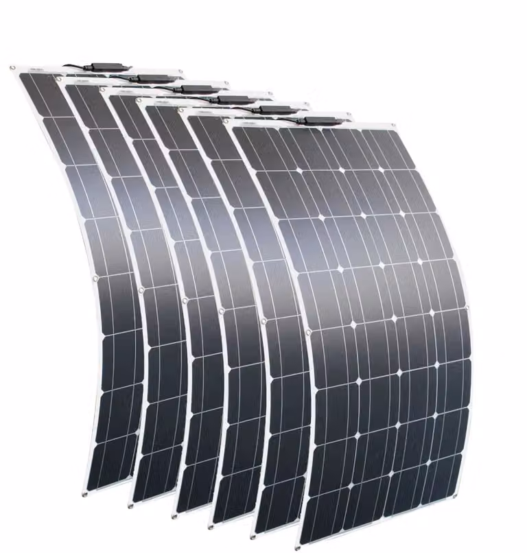 Pannello solare flessibile 100W, alta efficienza 21,8%, PET monocristallino, modulo solare 600W