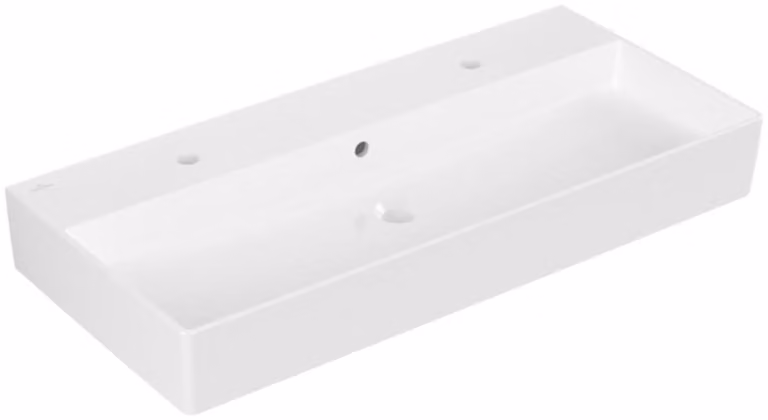 Villeroy & Boch Memento 2.0 lavabo mural, 2 trous pour robinet, avec trop-plein, poli, 1000x470mm, 4A221LR1, 4A221LR1