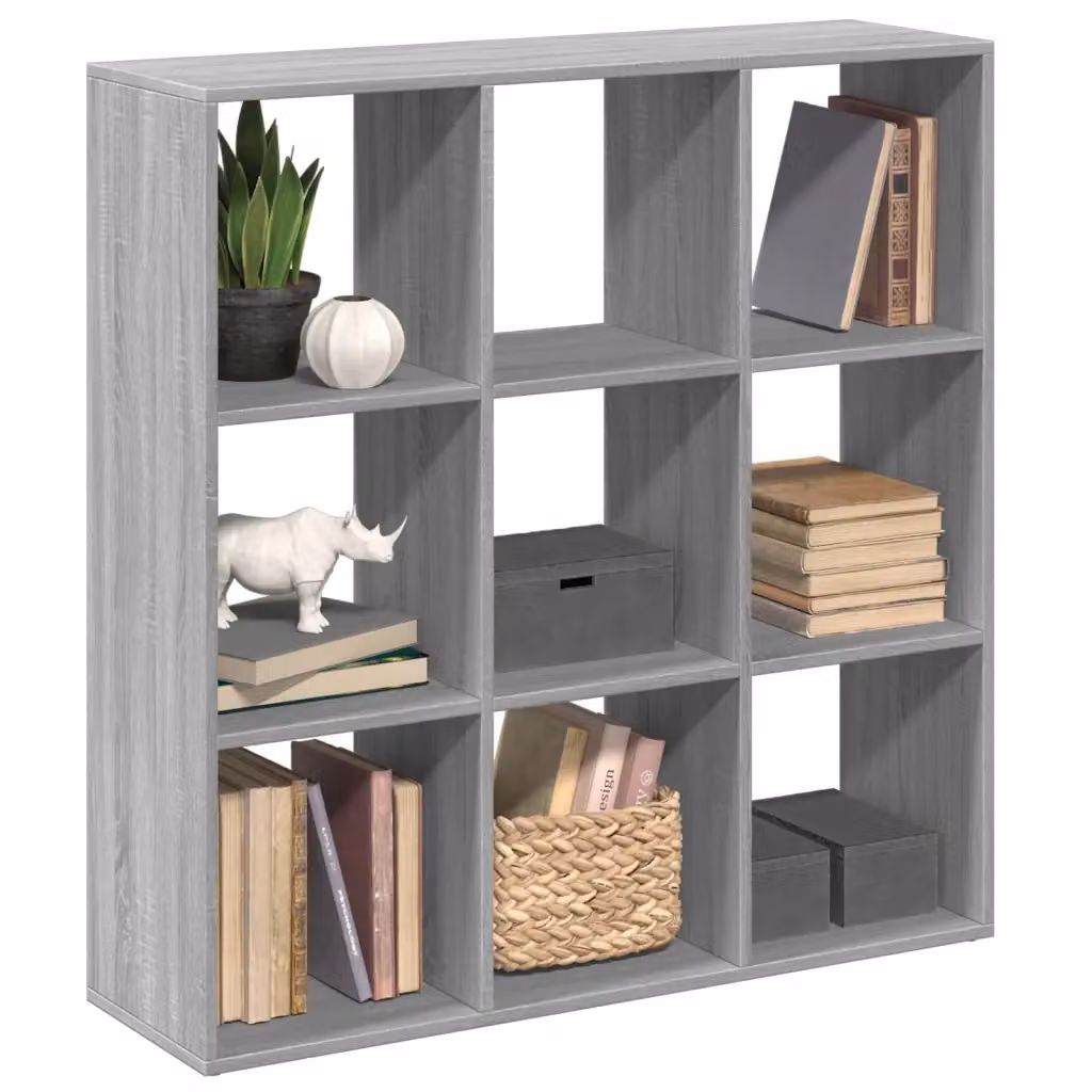 Libreria Divisorio moderna vidaXL in MDF Grigio Sonoma L: 102 cm, P: 29 cm, H: 103,5 cm