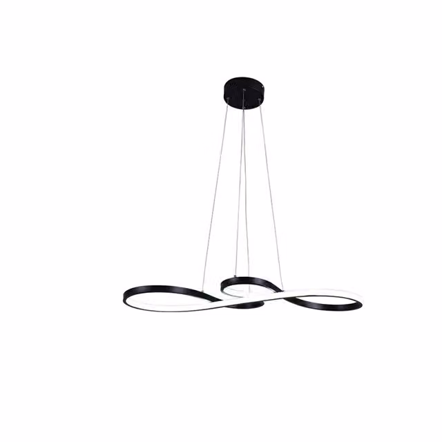 Lampada a sospensione, design nordico, illuminazione interna a LED, nero L75cm 50W, bianco caldo