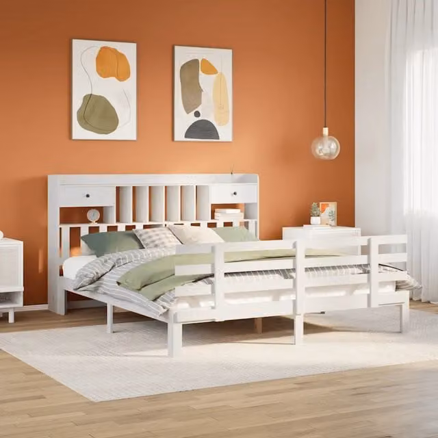Giroletto con Libreria senza Materasso 180x200 cm in Legno Pino 3322803