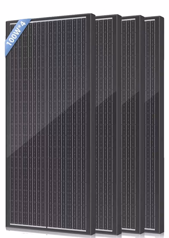 Pannelli solari, alta efficienza, costruzione resistente, 100W, confezione da 4