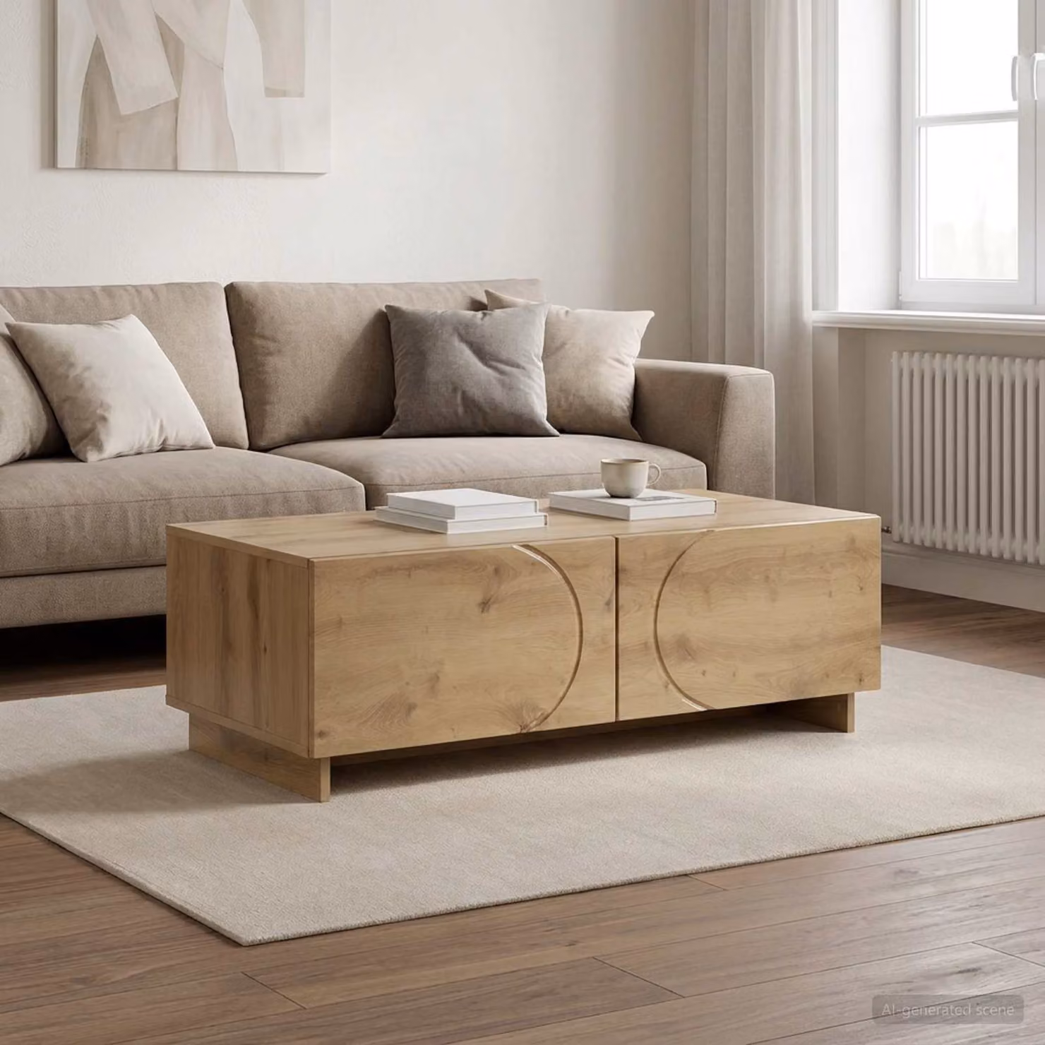 Tavolino da salotto moderno vidaXL in legno rovere marrone L 102 cm x P 50,5 cm x H 35 cm