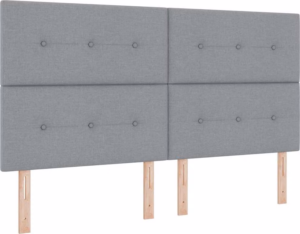 Testiera regolabile in altezza Grigio chiaro 180 cm Tessuto
