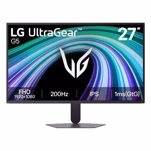 Monitor Gaming LG UltraGear G5 27G523B-B da 27 pollici, Full HD IPS, 200 Hz, Nero – 2