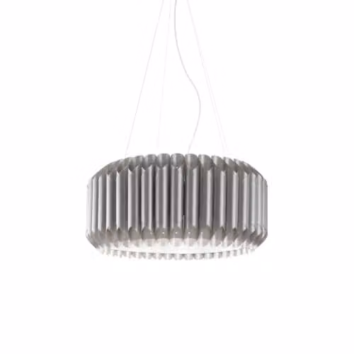 Lampadario Moderno Polilux ® Argento E Metallo Cromo 3 Luci E27
