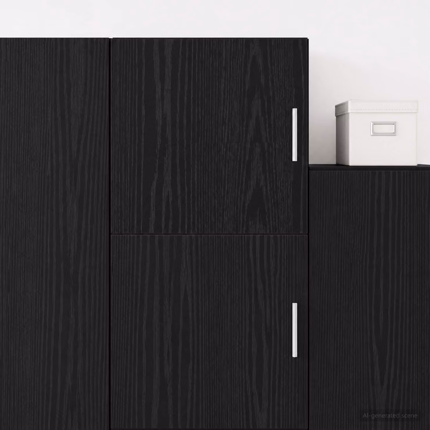 Armadietto a muro vidaXL in rovere nero con ante a battente L: 40 cm, P: 40 cm, H: 42,5 cm