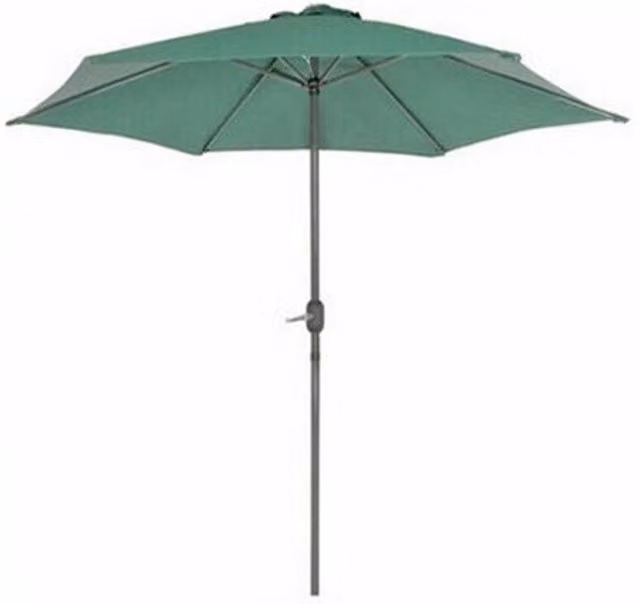 Ombrellone da giardino gazebo Trade Shop Traesio in alluminio e poliestere verde H: 247 cm, ø: 300 cm