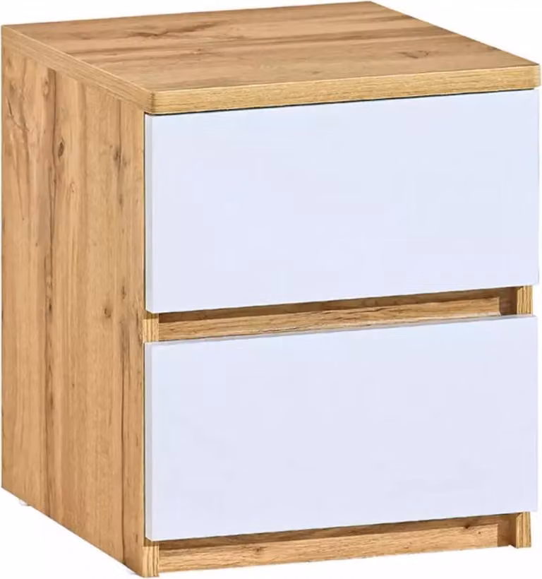 Comodino CARYM - Rovere Wotan / bianco