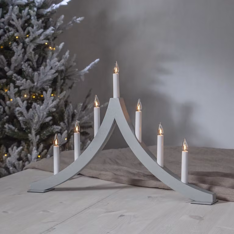 Star Trading 645-11, Figura decorativa luminosa, Grigia, IP20, Bianca, 7 lampadine, attacco E10