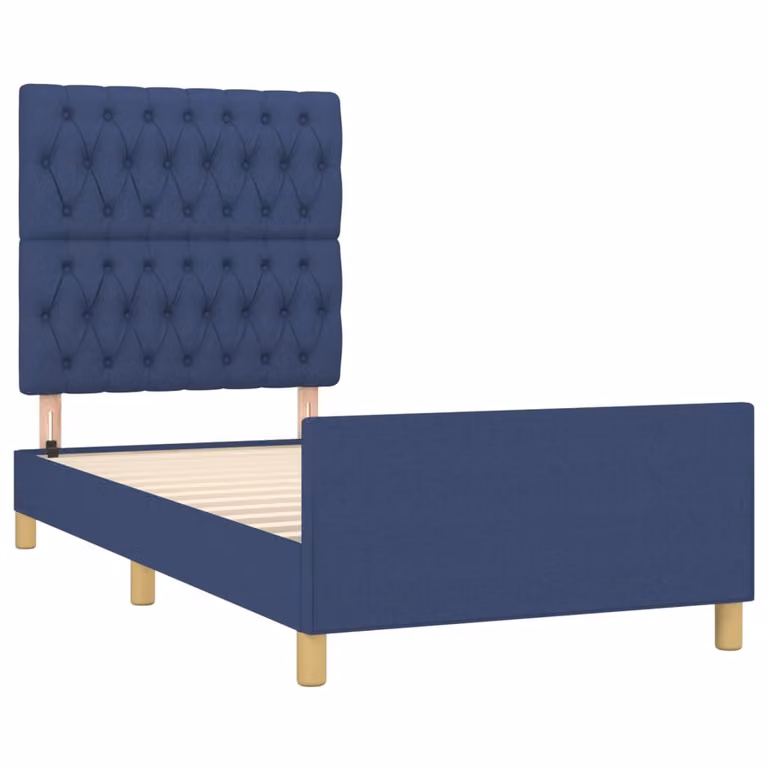 Giroletto senza Materasso Blu 90x200 cm in Tessuto