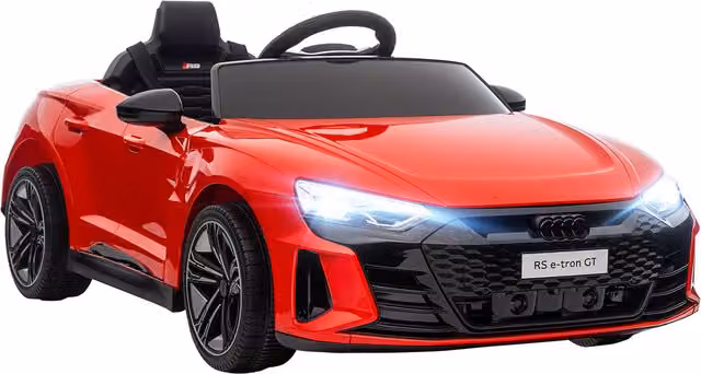 Macchina Elettrica Audi per Bambini HOMCOM con Luci e Suoni, Rossa e Nera, L: 103 cm, P: 58 cm, H: 41 cm – 1