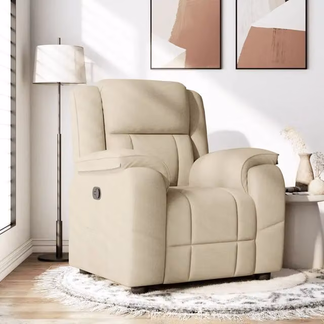 Poltrona Reclinabile in Tessuto Crema 4015708