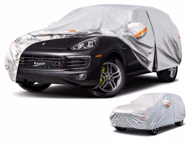 Copertura impermeabile e traspirante per auto, compatibile con Porsche Cayenne (2010-2025), colore argento