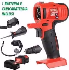 Multifunzione 4in1 a Batteria 18V ONLY1 Excel Rosso
