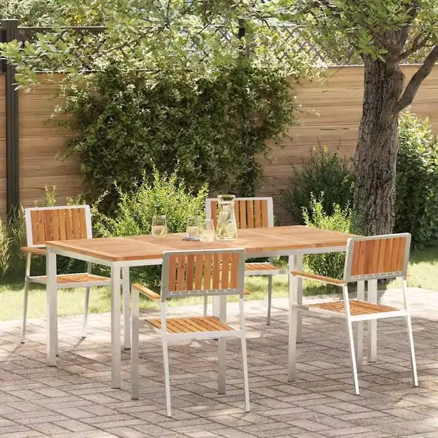Set da pranzo per esterni 5 pz 180 x 90 x 75 cm 3334793