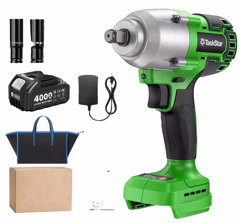 Avvitatore a impulsi, elevata potenza di coppia, design senza fili, con 1 batteria da 4,0 Ah