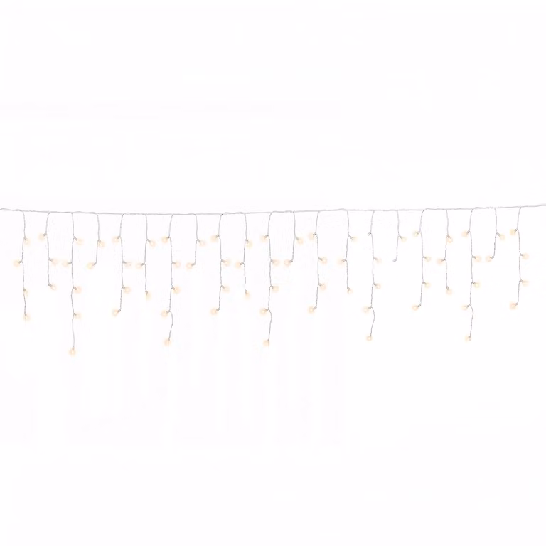 DICTROLUX Tenda Luminosa Ice Light Premium con 240 LED Bianco Caldo, Prolungabile, H 0,60 m x L 9,60 m