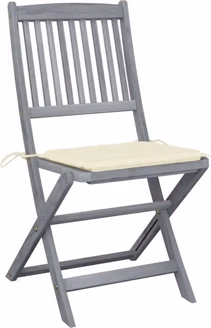 Sedie Pieghevoli 6pz con Cuscini in Massello Acacia 3065436