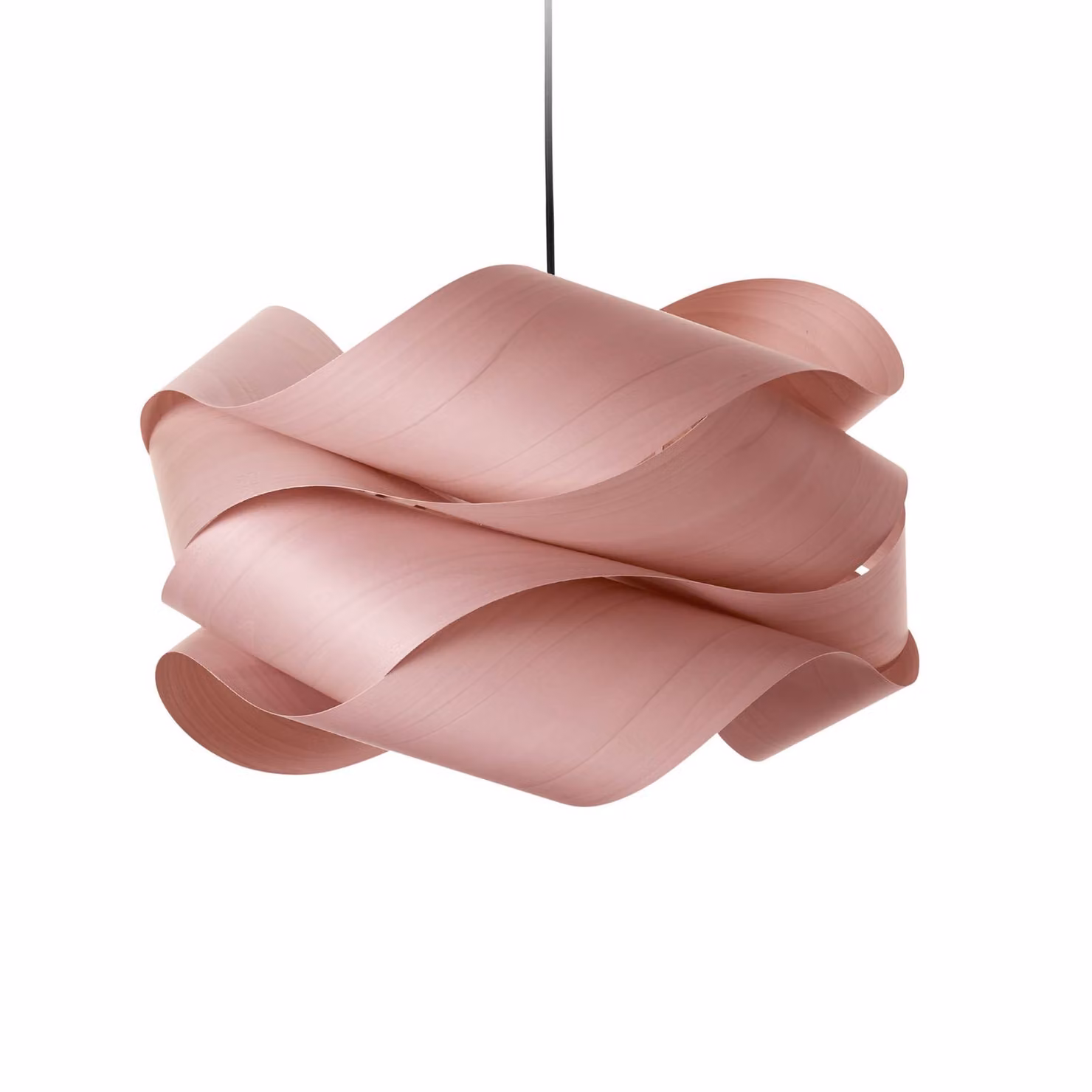 LZF LAMPS Lampada a sospensione Link, dimmerabile, Violetto / Fucsia / Rosa, Soggiorno / Sala da pranzo, Legno, Design, Lampada a sospensione