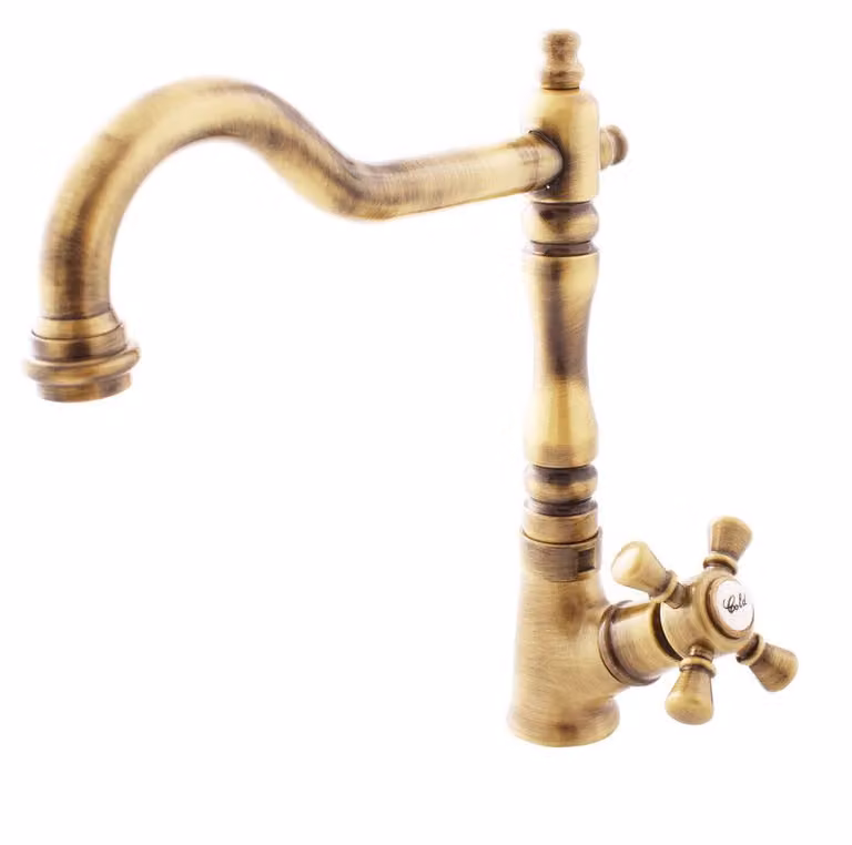 Slezák-RAV Miscelatore monocomando per lavabo Slezák RAV Morava Retro MK394/8SM ottone vecchio Colore: ottone vecchio