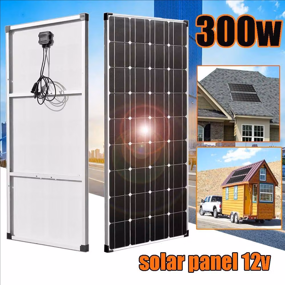 Pannello solare monocristallino da 150W - Sistema di pannelli solari robusto con telaio in alluminio e un'efficienza del 19,5%, ideale per camper