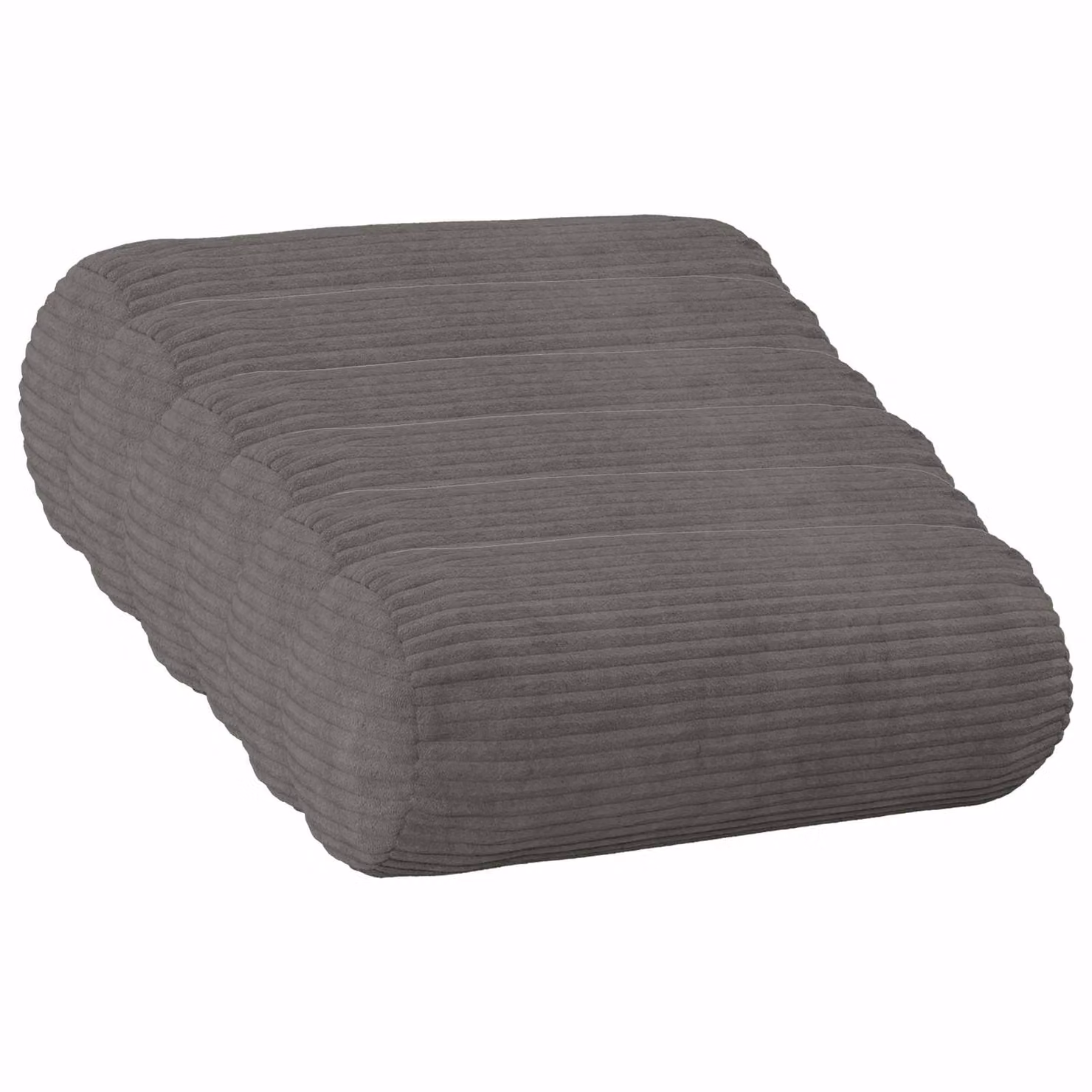 Set di 6 federe rotonde vidaXL HEERLEN in velluto a coste grigio scuro, Ø 15 x 40 cm