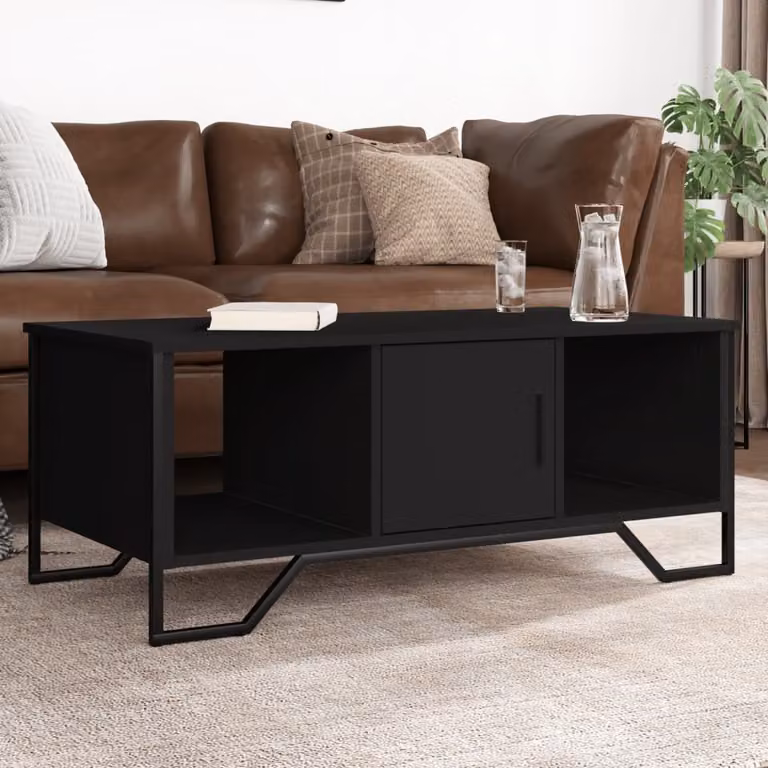 Maison Exclusive - Tavolino nero 100x51x40 cm Materiale legnoso