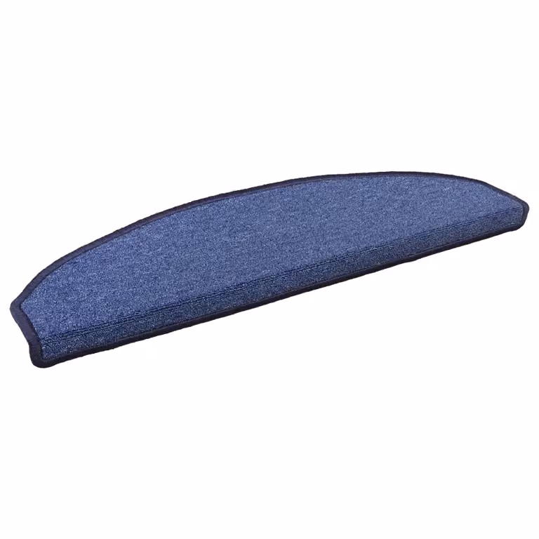 vidaXL Set di 15 Tappetini per Scale Autoadesivi in Polipropilene Blu, Antiscivolo e Fonoassorbenti, L: 80 cm, P: 24,5 cm, H: 3,5 cm