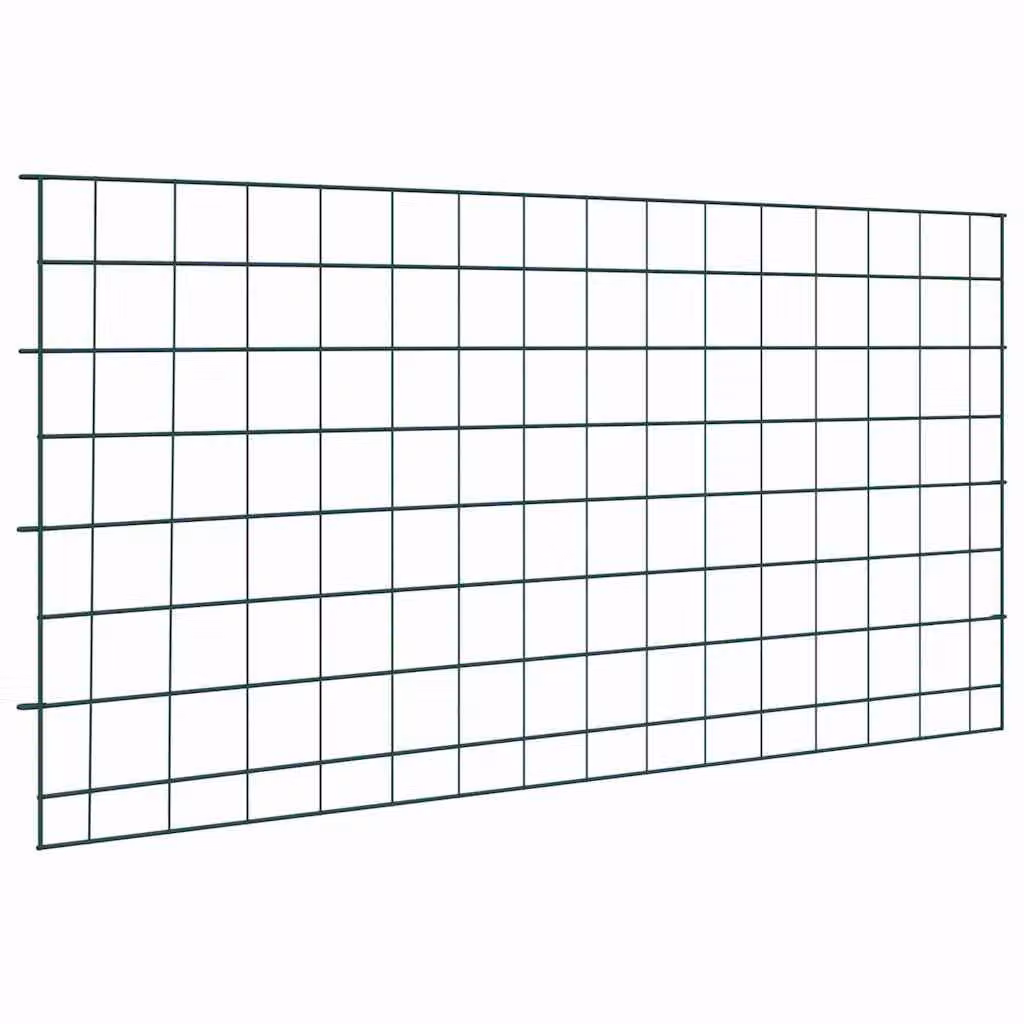 Set di 5 recinzioni per stagno vidaXL in acciaio verde, H: 100 cm x L: 50 cm