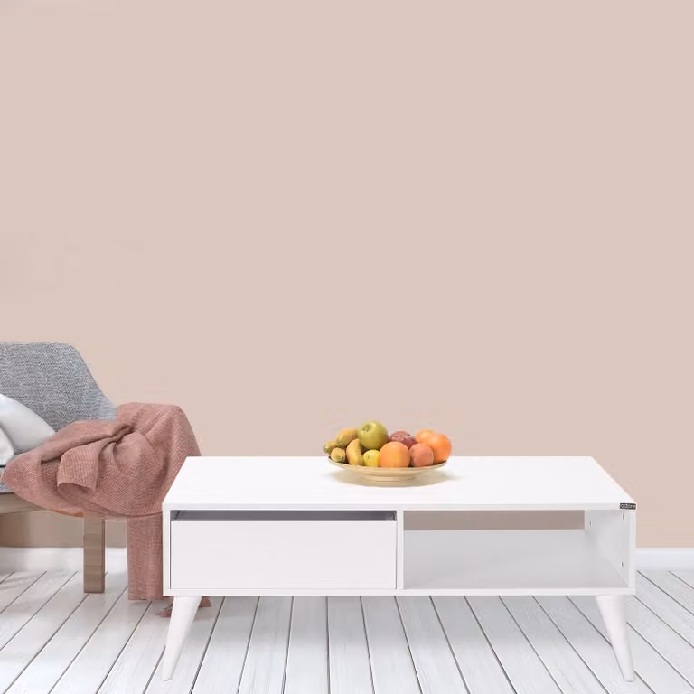Skye Decor, Shp-655-Dd-1, tavolino da caffè, bianco diamante, 100 % MELAMIN COATED SLIPBOARD, 110 x 65 x 42 cm