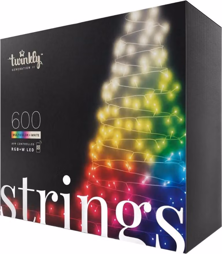 Stringhe Twinkly (multicolore + bianco) Luce a corda intelligente Wi-Fi/Bluetooth