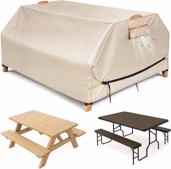 Panchina da picnic, 193 x 157 x 76 cm, resistente all'acqua, tessuto 420D, protezione per mobili da esterno