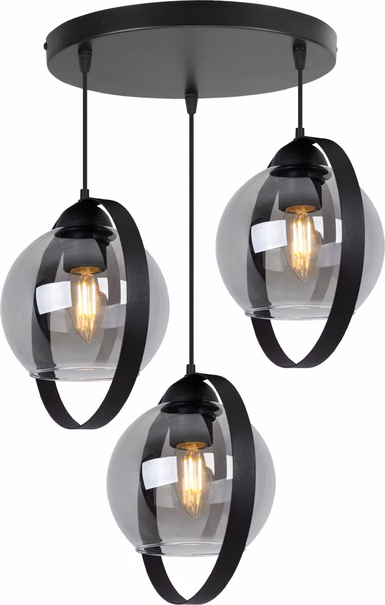 Moderna Lampada A Sospensione Con Anelli In Vetro