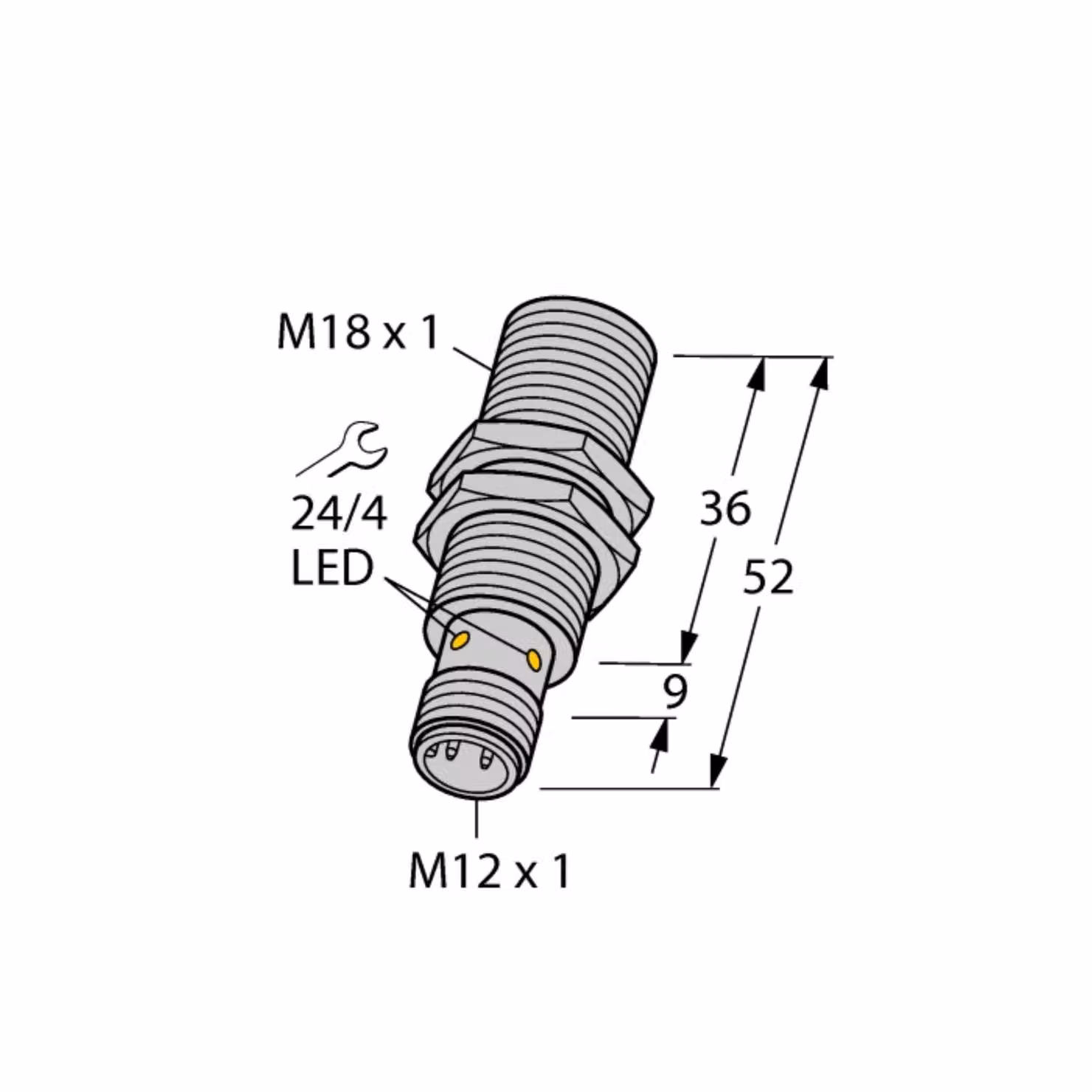 Turck 1635140 - BI5U-M18-AP6X-H1141, sensore induttivo Uprox