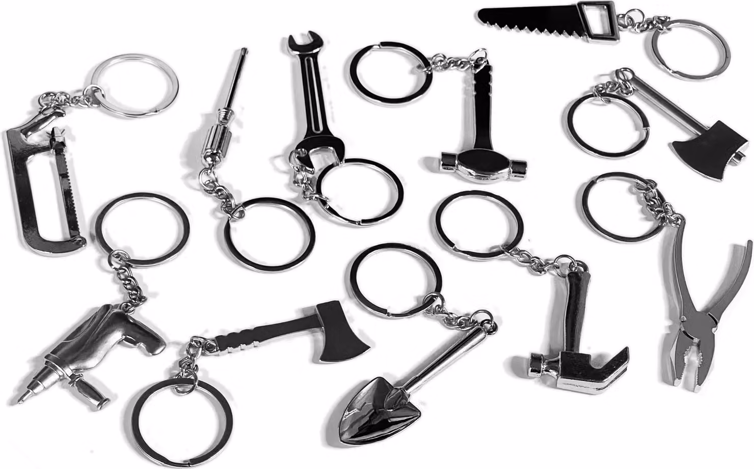 Bel regalo: set di 11 portachiavi (strumenti)