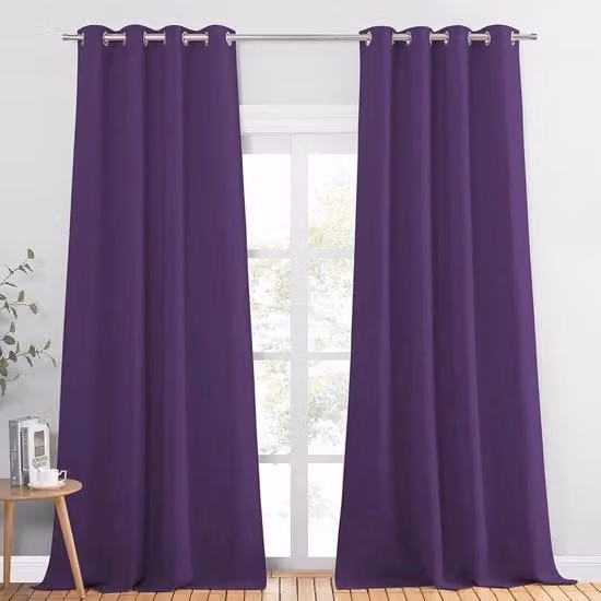 Set di Tende di Blocco Termico da 2 pezzi, Decorazione per Finestre per Camera da Letto e Salotto, 140x245 cm, Blu Scuro
