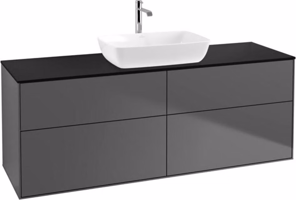 Mobiletto V&B Finion 160x60cm, piastra di copertura bla m, antrac. opaco