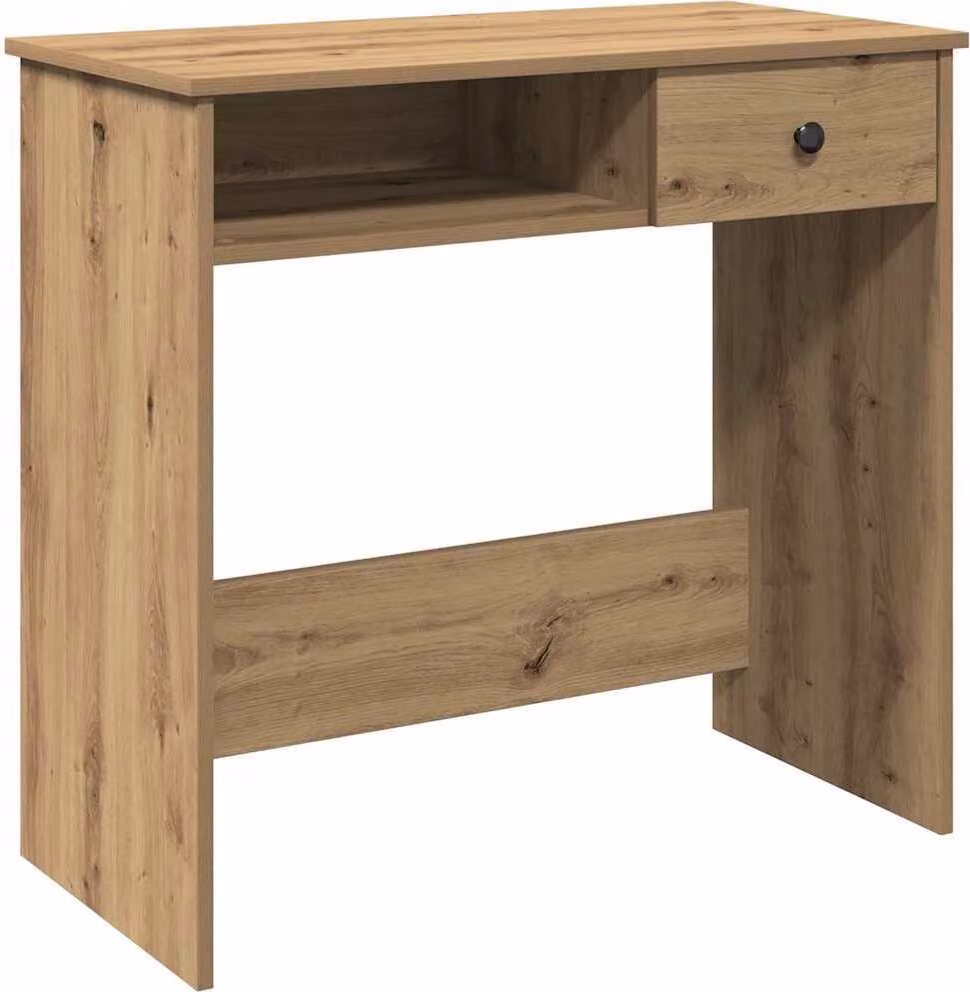 Scrivania Rovere Artigianale 80x40x75 cm in Legno Multistrato